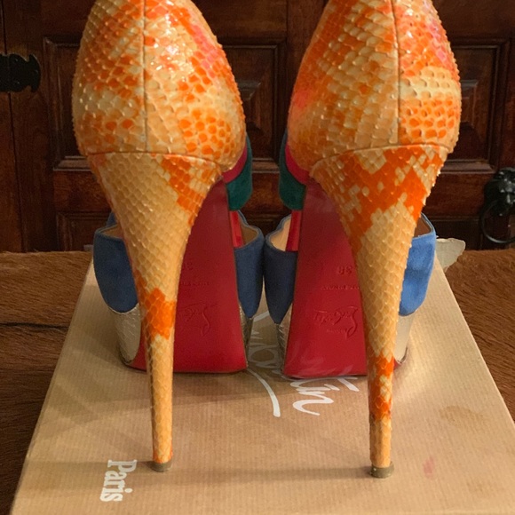 Christian Louboutin Pitou 160Mm Python Multicolor - Picture 3 of 5